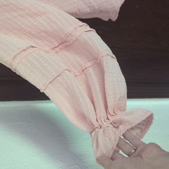 Free people blouse Out of town Peach Oversized Blouse Size Small - Picture 6 of 8